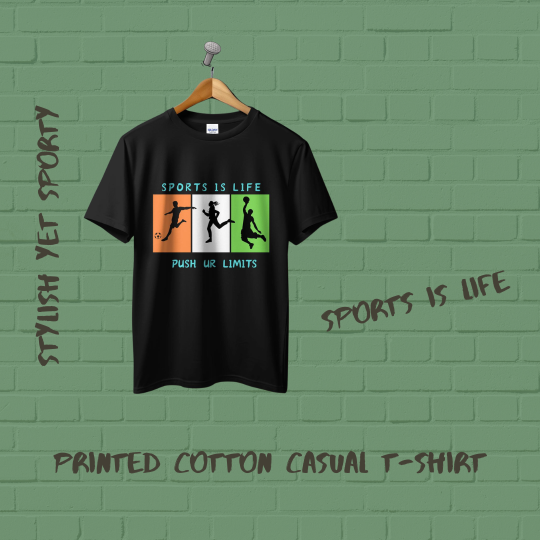 Sports is Life Casual Cotton Men T-Shirt