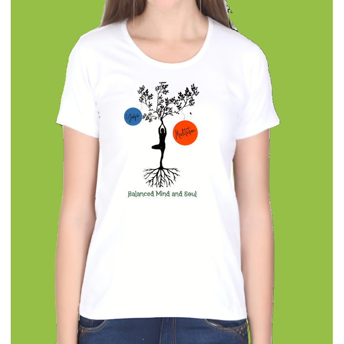 Yoga and Meditation Cotton Casual Women T-Shirt