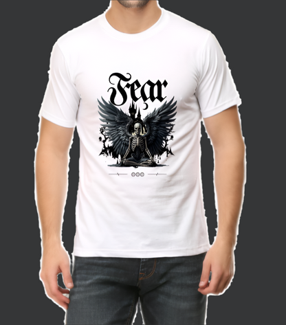 Fear Skeleton Printed Casual Men T-Shirt