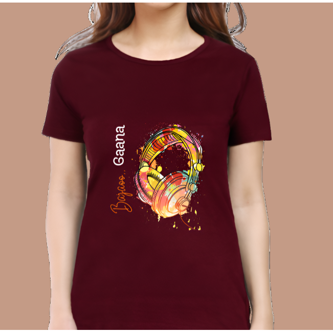 Gaana Bajaoo Printed Cotton Casual T-Shirt