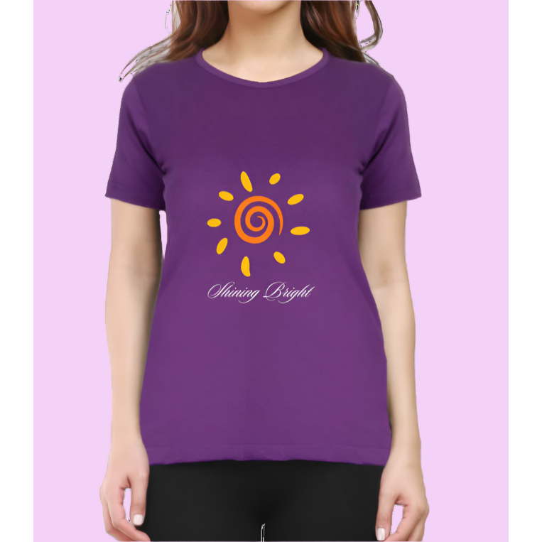 Shining Bright Printed Casual Women T-Shirt