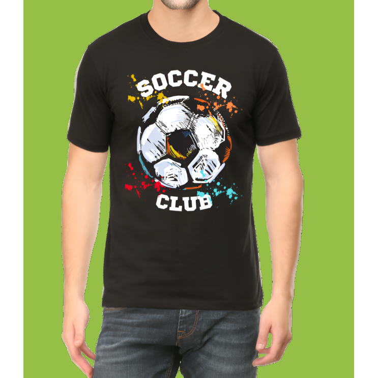 Soccer Club Printed Casual Men T-Shirt