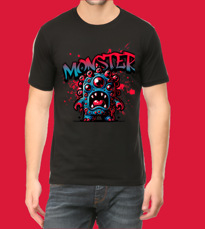 Monster Printed Cotton Stylish Men Casual T-Shirt