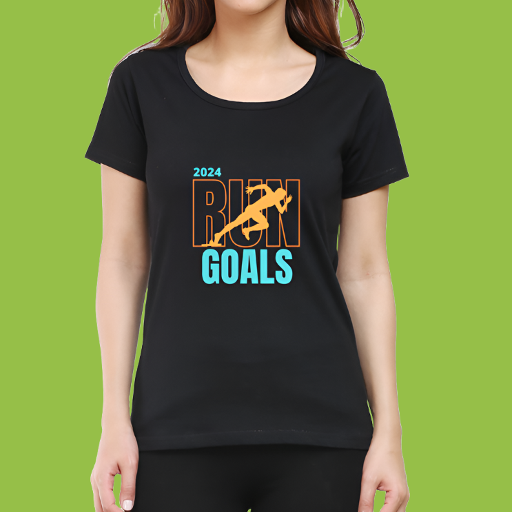 Running Goals Printed Cotton Women T-Shirt