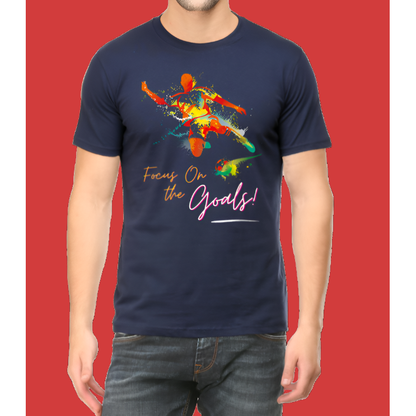 Focus On The Goals Casual Cotton Men T-Shirt