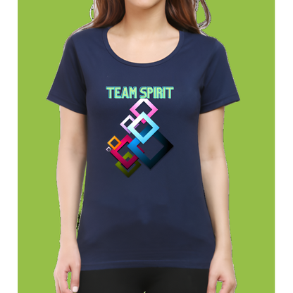 Team Spirit Printed Casual Cotton Women T-Shirt