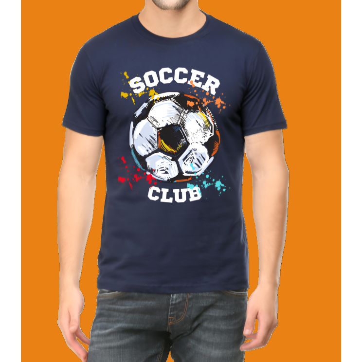 Soccer Club Printed Casual Men T-Shirt