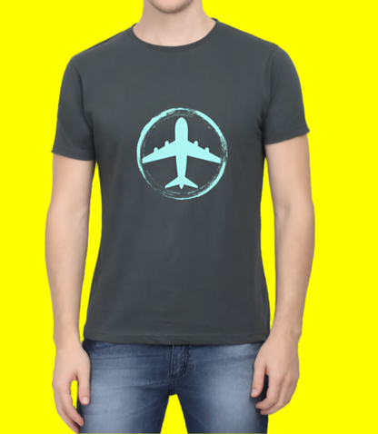 Aero Travel Printed Casual Men T-Shirt