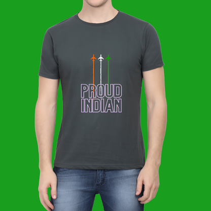 Proud Indian Printed Casual Cotton Men T-Shirt