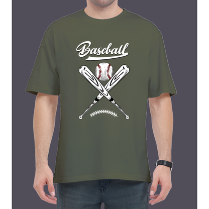 Baseball Casual Cotton Oversized Men T-Shirt