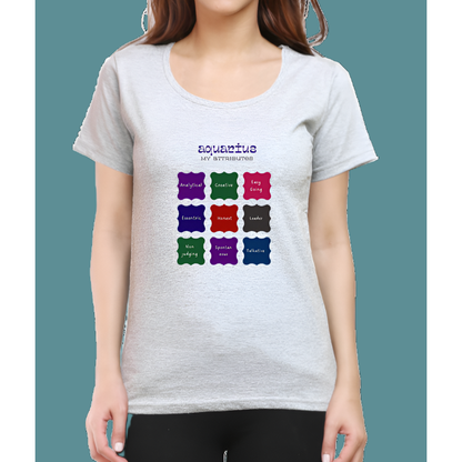 Aquarius Attributes Casual Cotton Women T-Shirt