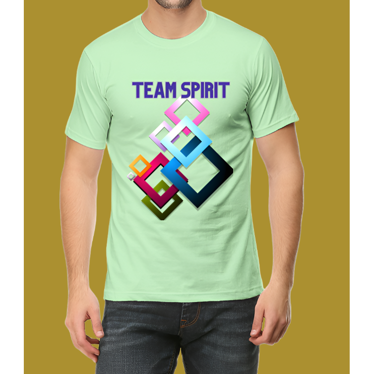 Team Spirit Printed Casual Cotton Men T-Shirt