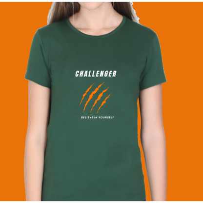 Challenger Casual Cotton Women T-Shirt