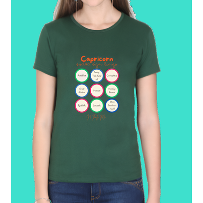 Capricorn Attributes Cotton Casual Women T-Shirt