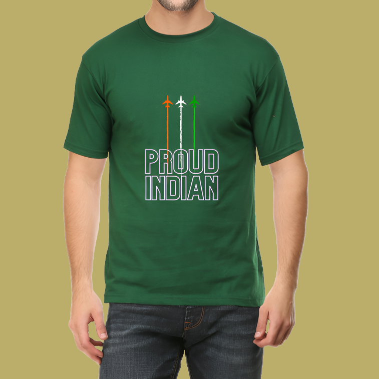 Proud Indian Printed Casual Cotton Men T-Shirt