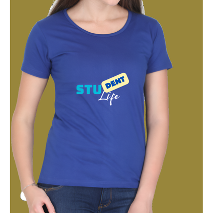 Student Life Casual Cotton Women T-Shirt