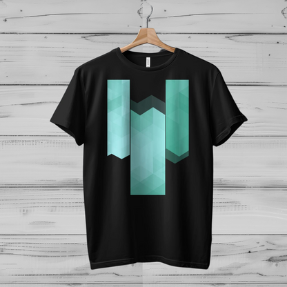 Abstract Green Casual Cotton Men Oversized T-Shirt