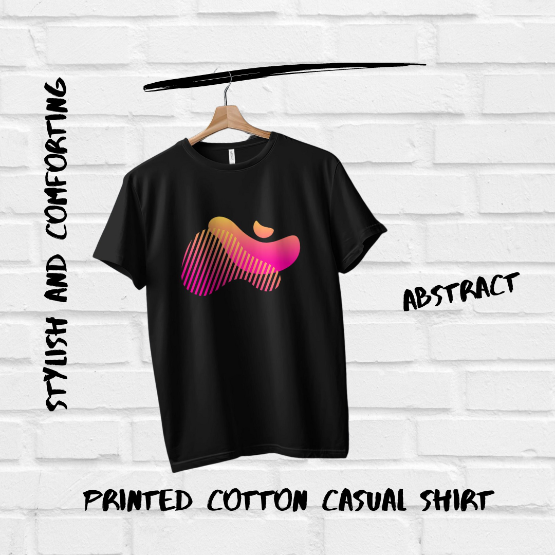 Abstract Print Casual Men Comfy T-Shirt