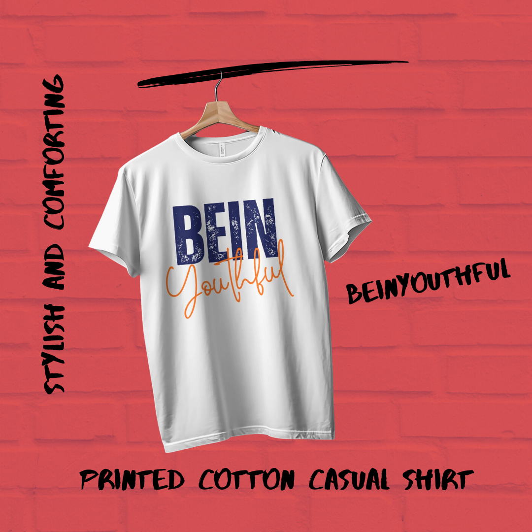 BeinYouthful Cotton Casual Women T-Shirt