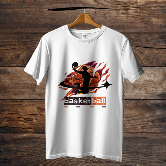 Basketball Game Casual Cotton Men T-Shirt