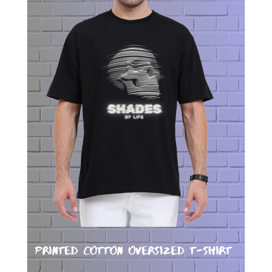 Shades of Life Printed Cotton Casual Oversized T-Shirt