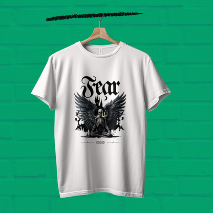 Fear Skeleton Printed Casual Men T-Shirt