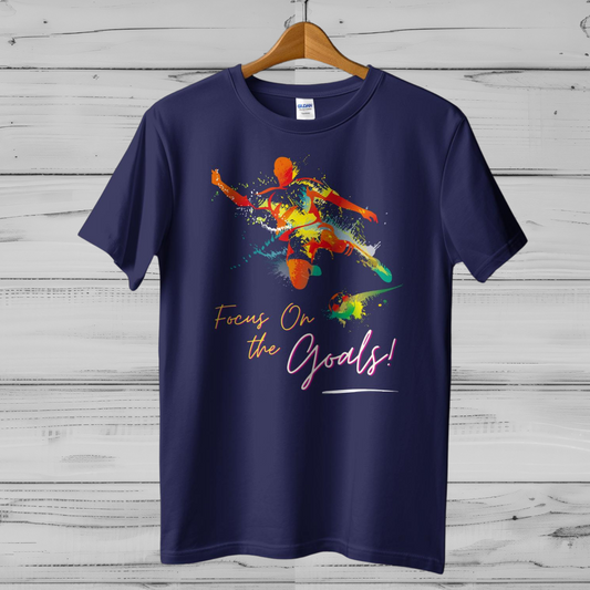 Focus On The Goals Casual Cotton Men T-Shirt