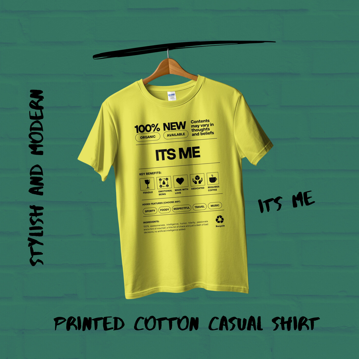 Its Me Trendy Cotton Men T-Shirt