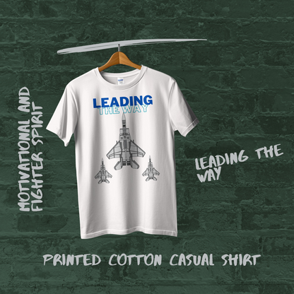 Leading The Way Printed Men Casual Cotton T-Shirt