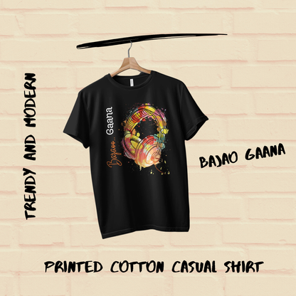 Gaana Bajaoo Printed Cotton Casual T-Shirt