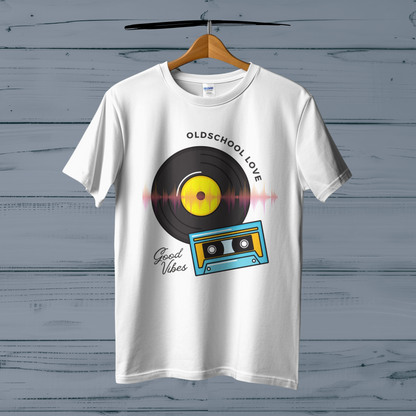 Old School Music Women Cotton Casual T-Shirt