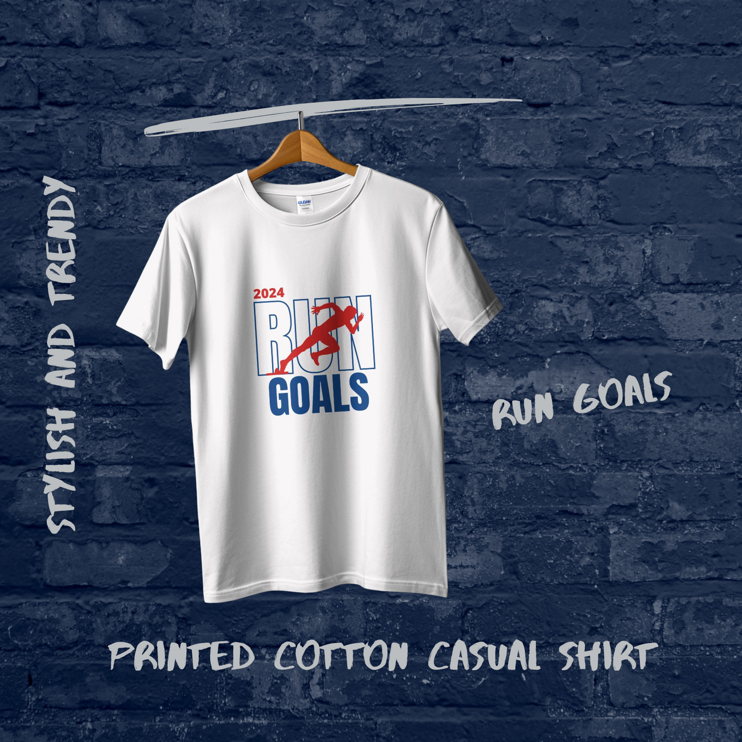 Running Goals Printed Cotton Women T-Shirt