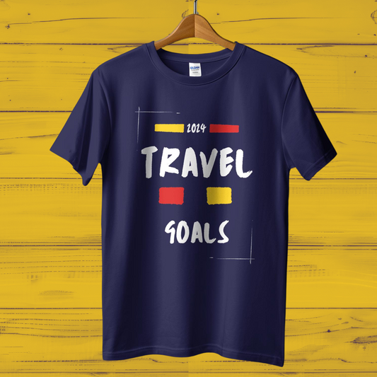 Travel Goals Women Casual Cotton T-Shirt