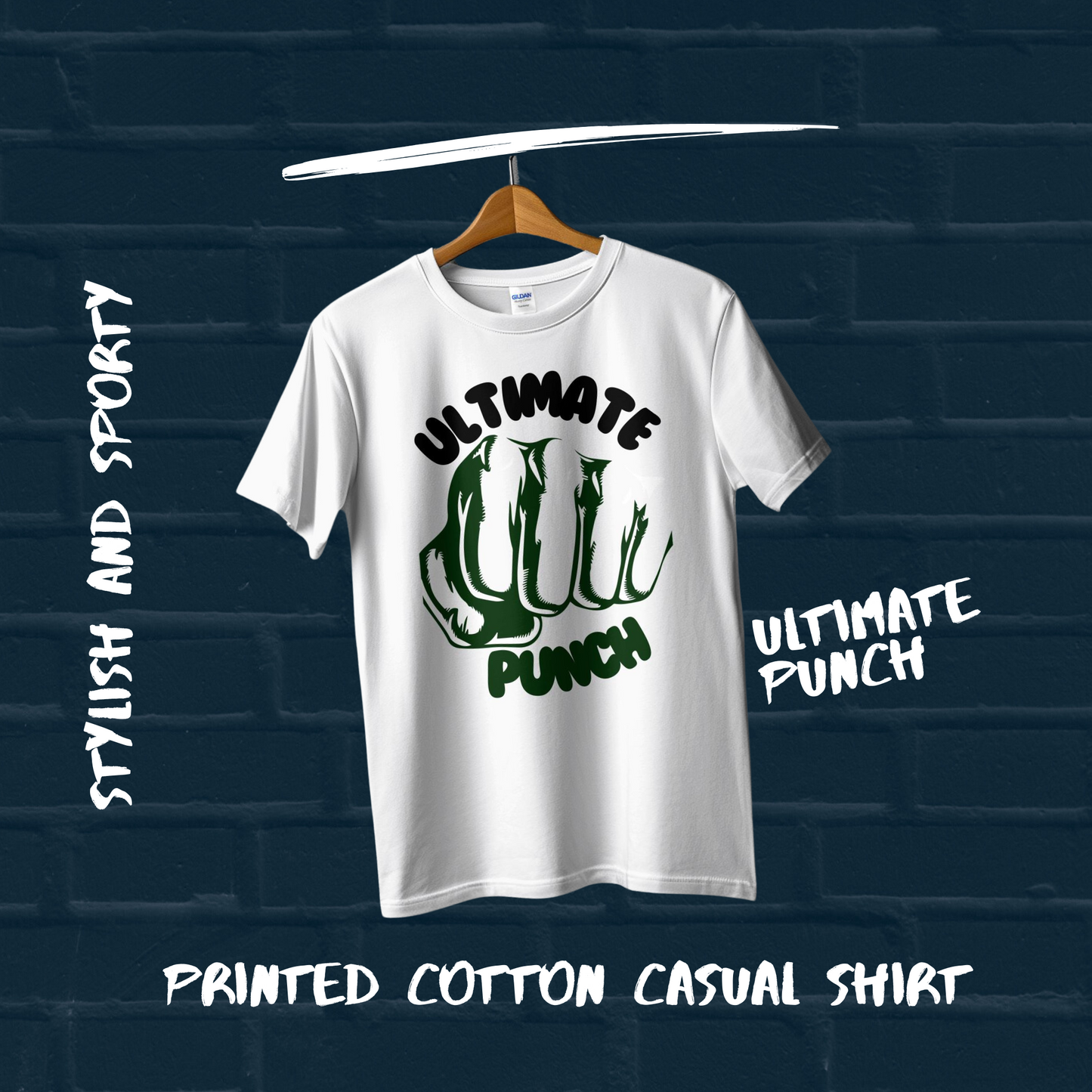 Ultimate Punch Printed Cotton Casual Men T-Shirt