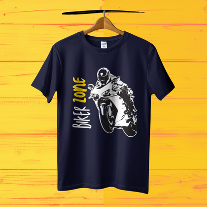 Biker Zone Printed Men Cotton Casual T-Shirt