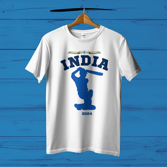 India Cricket 2024 Cotton Casual Men T-Shirt